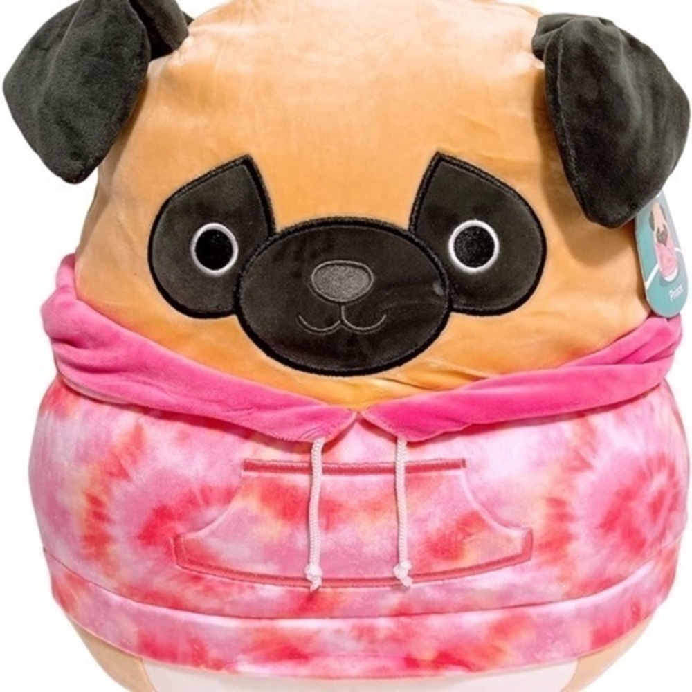 Squishmallow 12 Inch Hoodie Plush | Prince The Pug